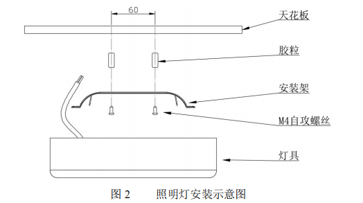 照明燈安裝示意圖