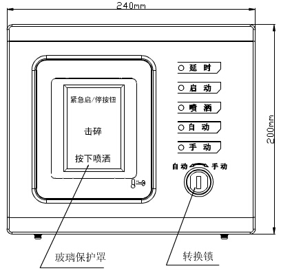 GST-LD-8316手自動轉(zhuǎn)換開關外形示意圖