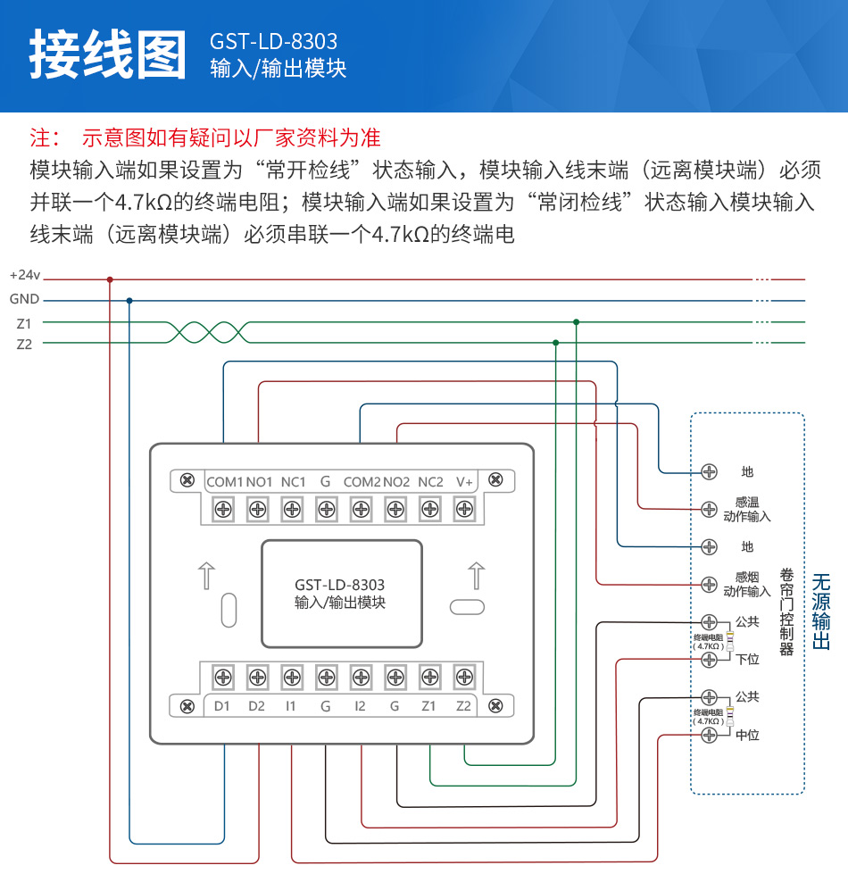 GST-LD-8303輸入輸出模塊產品特點